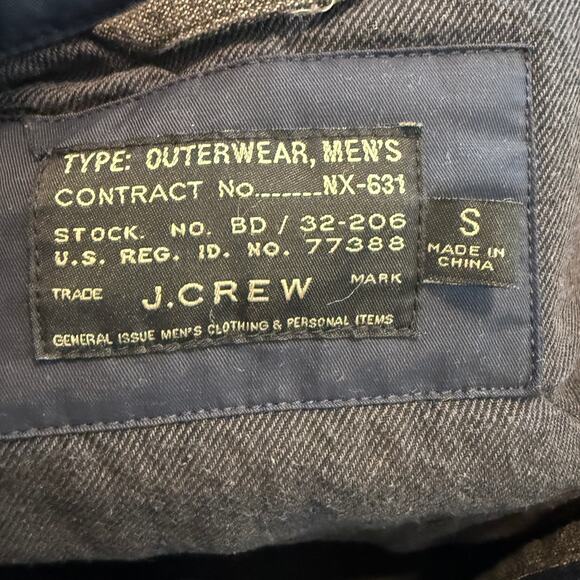 Men’s J. Crew Sussex Quilted Jacket Navy Thermore Full Zip Snap Closure Size S - Picture 3 of 9